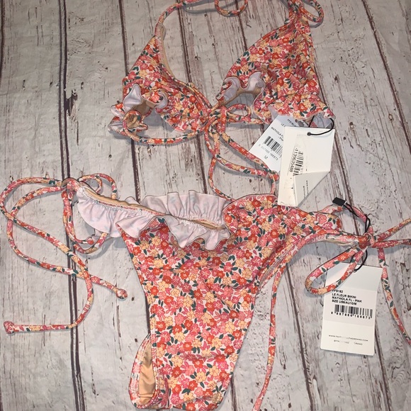 Faithful the brand “le Fleur bikini mathiola floral print”bikini SET nwt… - Picture 6 of 8
